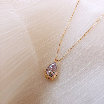 Crystal Water Drop Pendant Necklace For Women - Hot&General Store