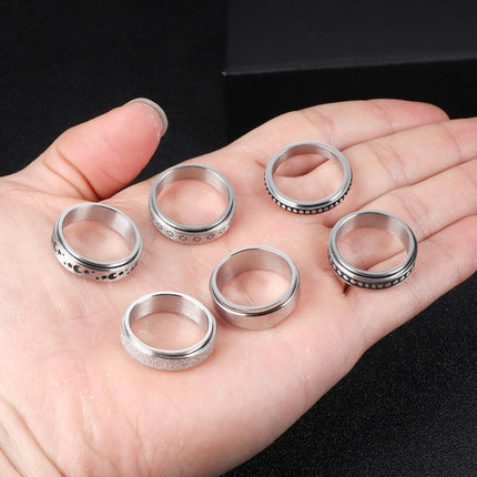 Stainless Steel Rotatable Spinner Ring - Hot&General Store