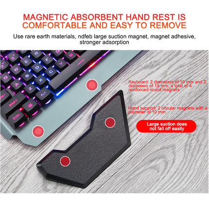 ErgonomicWired Gaming Keyboard with RGB Backlight Phone Holder - Hot&General Store