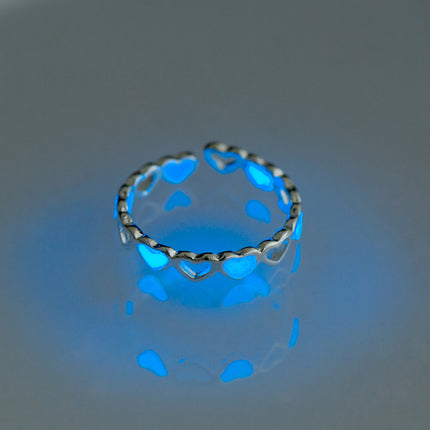 Luminous Heart Ring Glow-in-the-dark Adjustable Love Rings - Hot&General Store