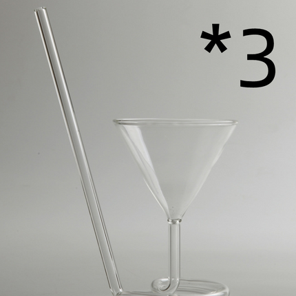 Spiral Cocktail Glass Revolving Martini Creative Long Tail Cocktail Straw Wine Glass For Bar Party Supply Barware - Hot&General Store