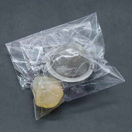 Natural Raw Gemstone Filter Ball Stew Ingredients Ball Stainless Steel Tea Filter Kitchen Gadgets - Hot&General Store