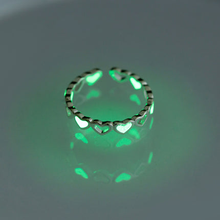 Luminous Heart Ring Glow-in-the-dark Adjustable Love Rings - Hot&General Store