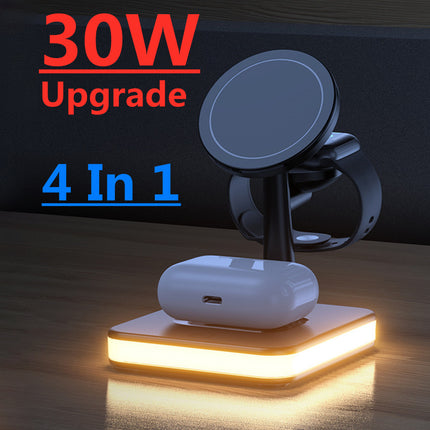 4 In 1 Magnetic Wireless Charger Stand Fast Charging Dock Station - Hot&General Store