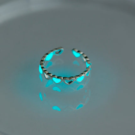 Luminous Heart Ring Glow-in-the-dark Adjustable Love Rings - Hot&General Store