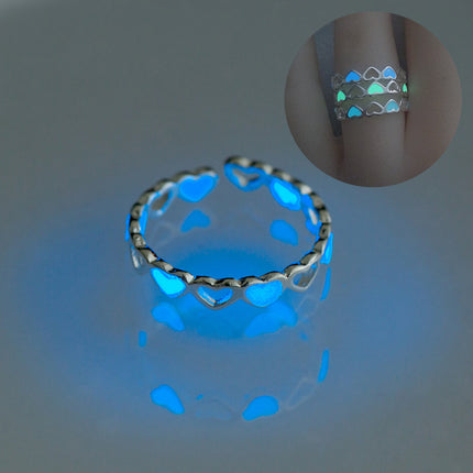 Luminous Heart Ring Glow-in-the-dark Adjustable Love Rings - Hot&General Store