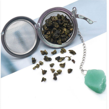 Natural Raw Gemstone Filter Ball Stew Ingredients Ball Stainless Steel Tea Filter Kitchen Gadgets - Hot&General Store