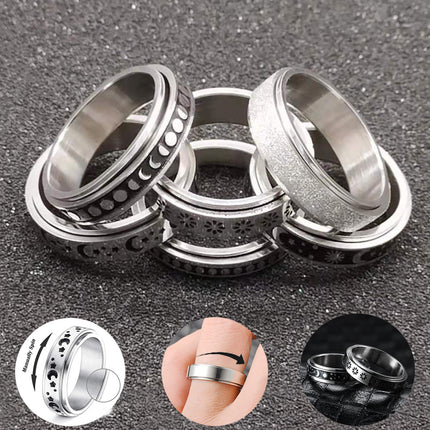 Stainless Steel Rotatable Spinner Ring - Hot&General Store